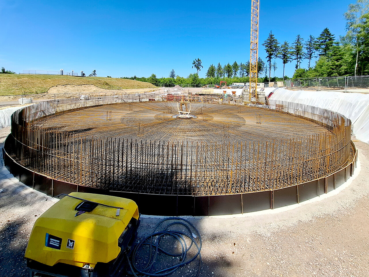 Bauzustand der rechten Wasserkammer vor der Betonage